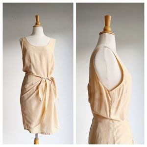 VINTAGE | Ivory/Cream Silk Sheath Dress | M
